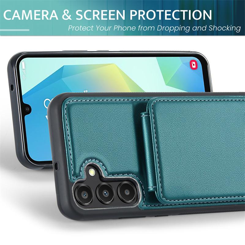 Flip Magnetic Leather Wallet Case For Samsung Galaxy S25 Ultra S24 Plus S23 S22 A56 A36 A26 A16 A55 A35 A15 Cards Holder Cover