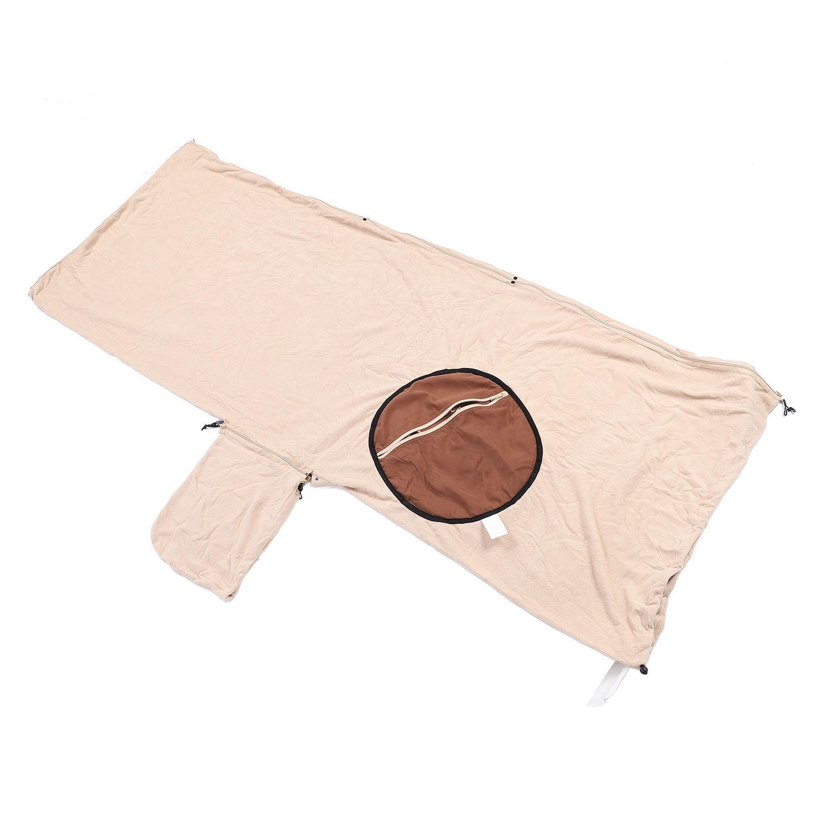 

Windproof Hooded Blanket Fleece Hooded Wearable Blanket Adult Camp Poncho Sleeping Bag for Camping and Travel