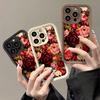 Flower Phone Case For iPhone 11 15 16 Pro Max 13 14 12 XS X XR 7 8 Plus SE 16promax Liquid Silicone Shockproof Soft Funda Cover