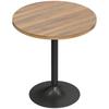 Round Bar Table 60 Cm, High Kitchen Standing Table with Non-slip Pads, for Kitchen, Living Room, Walnut
