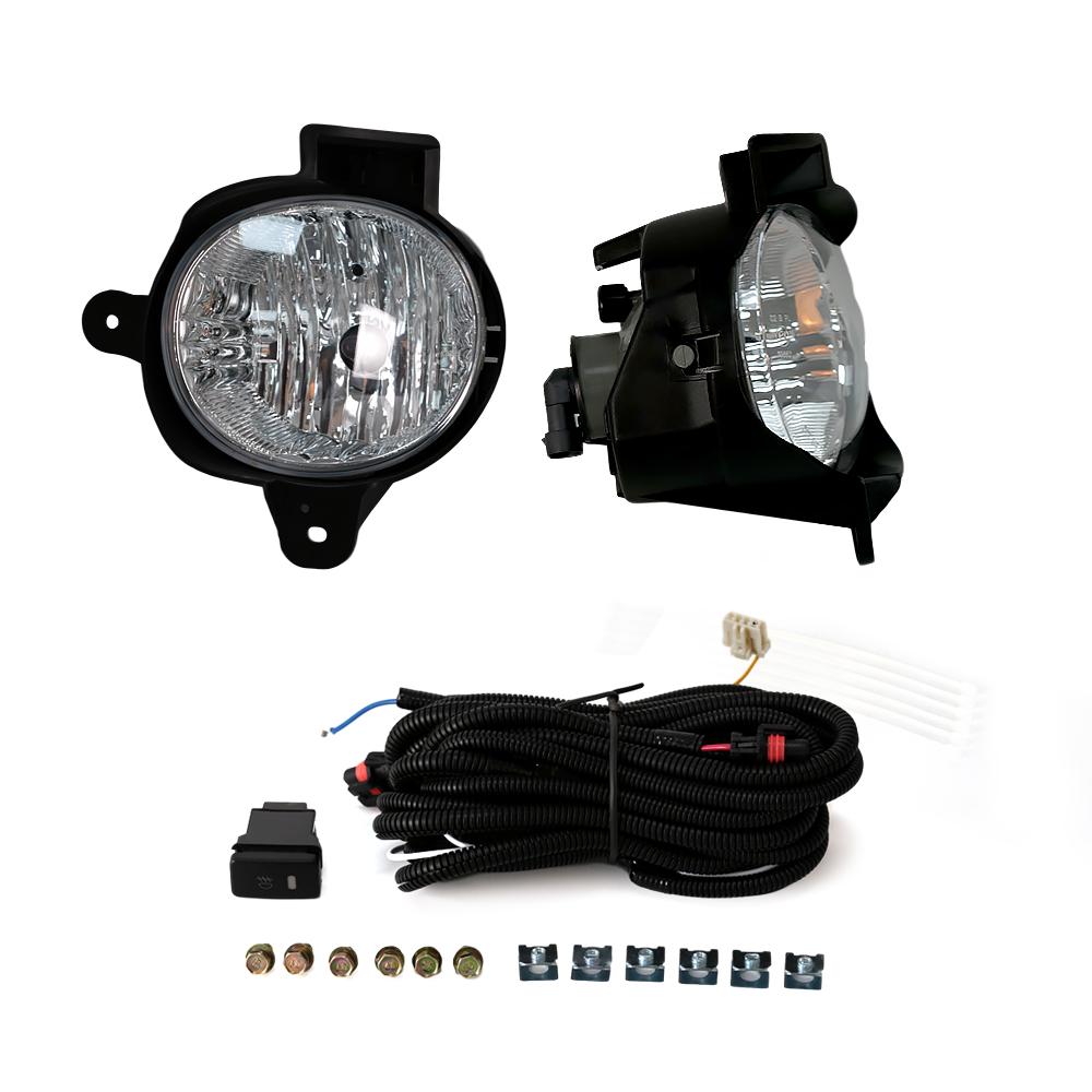 For Toyota Hilux Vigo Champ 2011 2012 2013 2014 M&C Car Fog Light Assembly Kit Front Bumper Fog Lamp Replacement Harness Switch