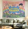 Franxx Wall Tapestry Aesthetic Wall Hanging Printed Fabric Blanket Decorative Tapestries For Bedroom Living Room Home Decor