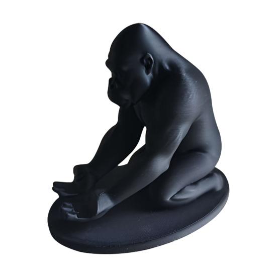 

Phone Stand Chimpanzee Shape Ornaments Ergonomic Support 3D Print Holder Anti-Slip Base Stable Phone Support for Desk Home Office Gift Decor чёрный