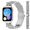 For Xiaomi Redmi Watch 4 Watch Band 7-Bead Rhinestone Crown Stainless Steel Strap Silver