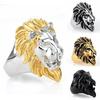 Rock Gothic Jewelry Punk Lion Head Ring Men's Ring