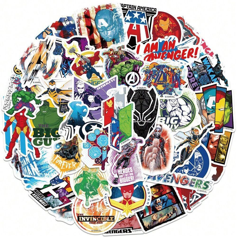 

50PCS Marvel Officially Licensed Spider-Man Stickers Q-Version Heros Water Resistant Cartoon Gifts designed for Water Bottles Laptop Computer