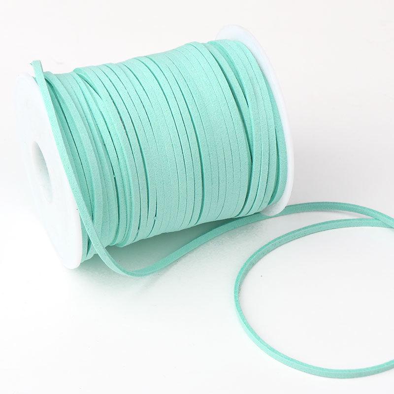 2mm Faux Leather Cord for Flower Bouquet Wrapping - Velvet Gift Ribbon for Florist DIY Projects, Large Roll