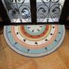 Half Circular Floor Mat Bathroom Non Slip Carpet Household Door Mat Dirt Resistant Foot Mat