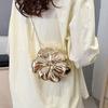 Ladies Metallic Exquisite Flower Mini Flower Chain Crossbody Bag Fashion Novelty Shape Bag Mobile Phone Key Coin Purse Portable