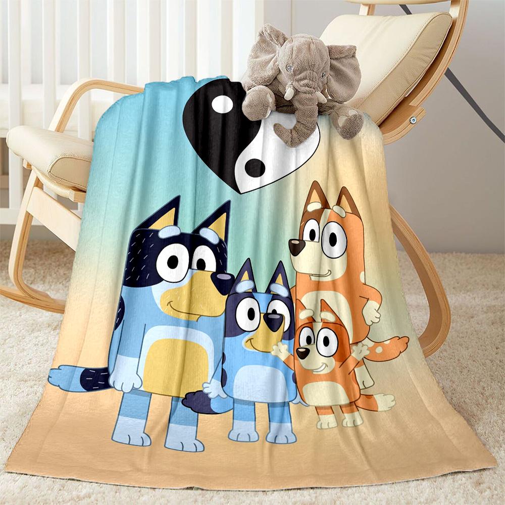 Bluey Family Harmony Blanket Comfortable Suitable for Office Picnics Bed for All Occasions Playful Design Suitable for Gifting Relatives and Friends