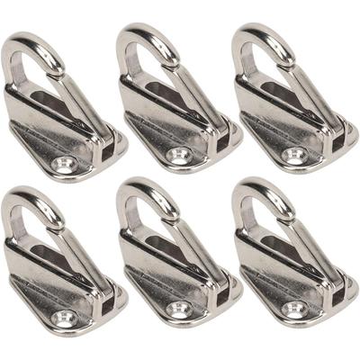 6-Pack 316 Stainless Steel Marine Hooks – Heavy-Duty Spring-Loaded Bumper Hooks – Corrosion-Resistant – 36x30mm For Boats, RVs, Trucks, Hanging