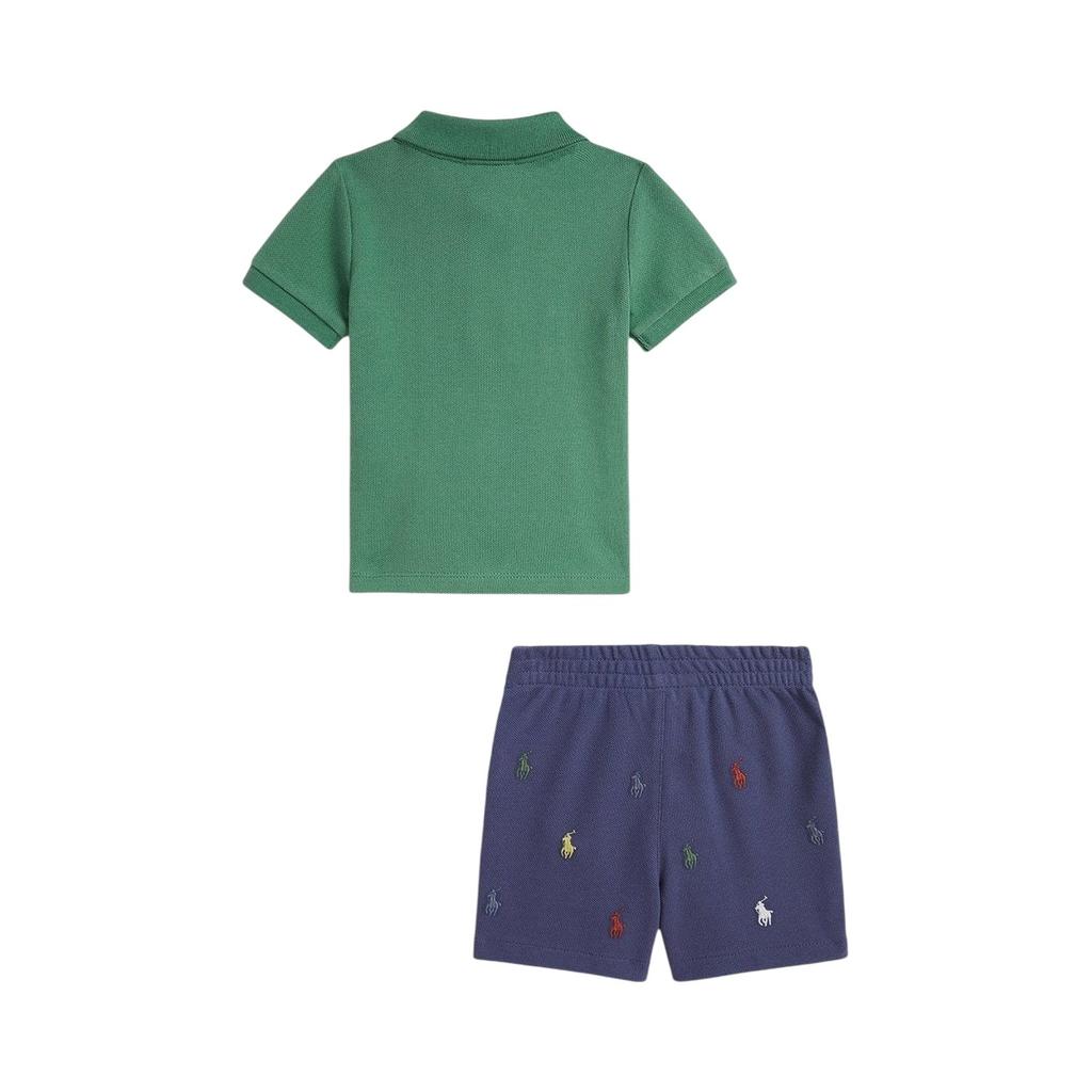 Ralph Lauren Baby Collared Short-Sleeved Shirt And Shorts Set