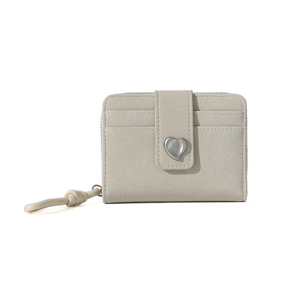 Mehrere Kartenfächer Kartenhalter Herzförmige Schnalle Münzbörse Koreanischer Stil Geldbörse Tasche Damen