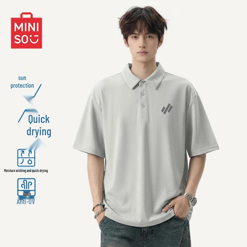 MINISO Men s Quick-Dry Sunscreen Polo Shirt M