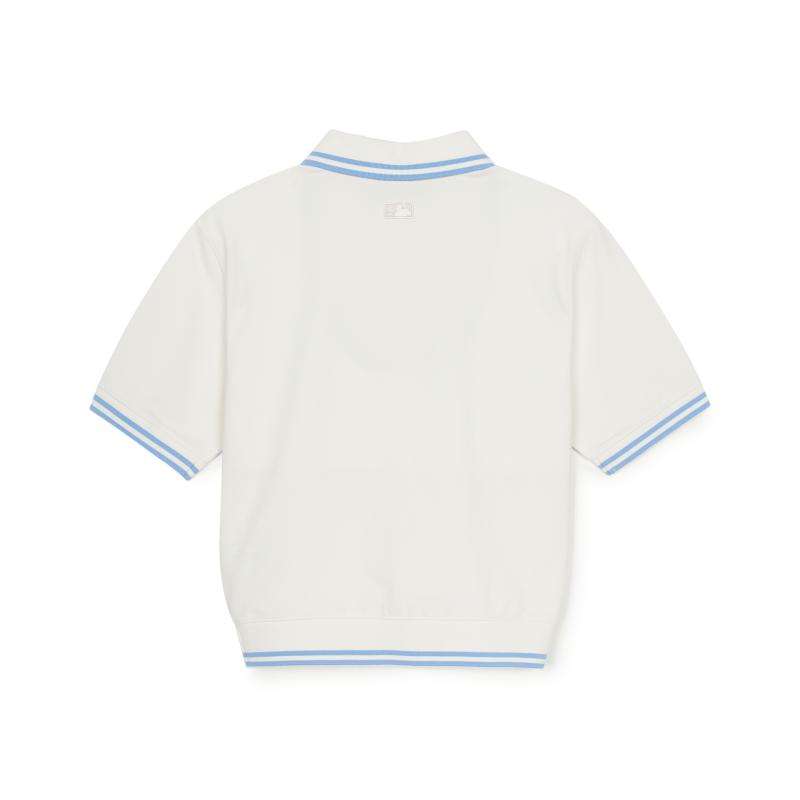 New MLB New York Yankees Polo Shirt Women's White 3FPQB0253-50IVS