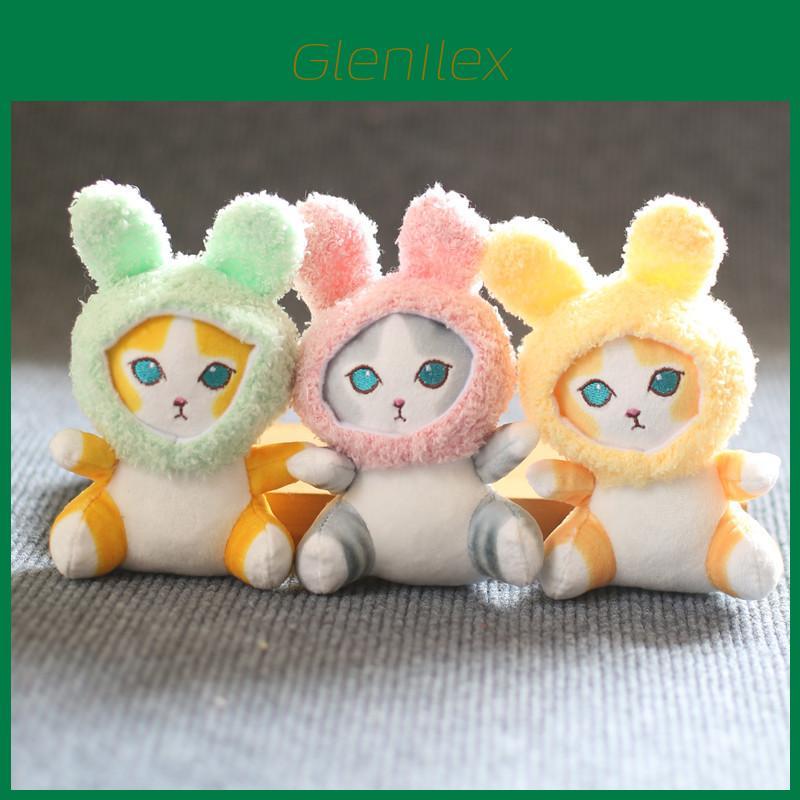 Cute Kitty Rabbit Plush Keychain Soft Short Plush Stuffed Animal Doll