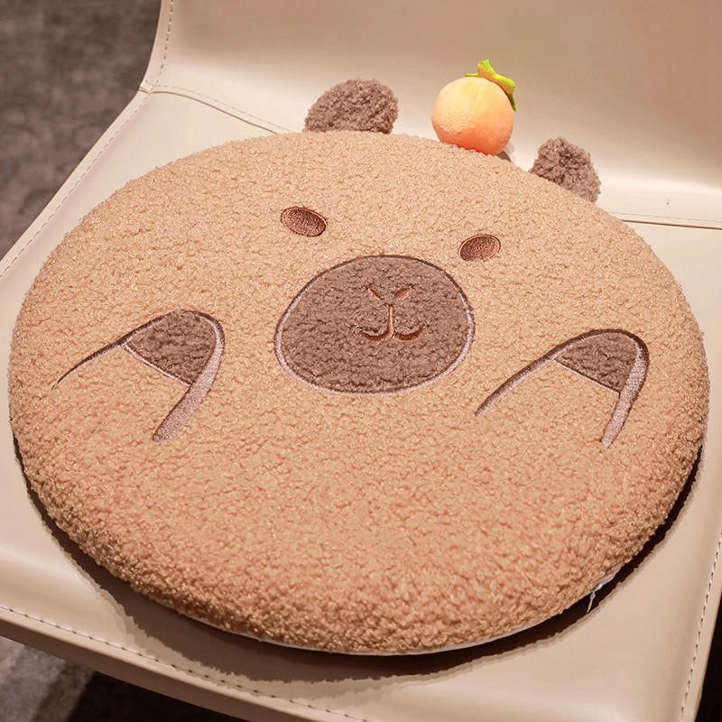 Capybara Cushion Seat Office Thick Cartoon Chair Pad Capybara Backrest Pillow