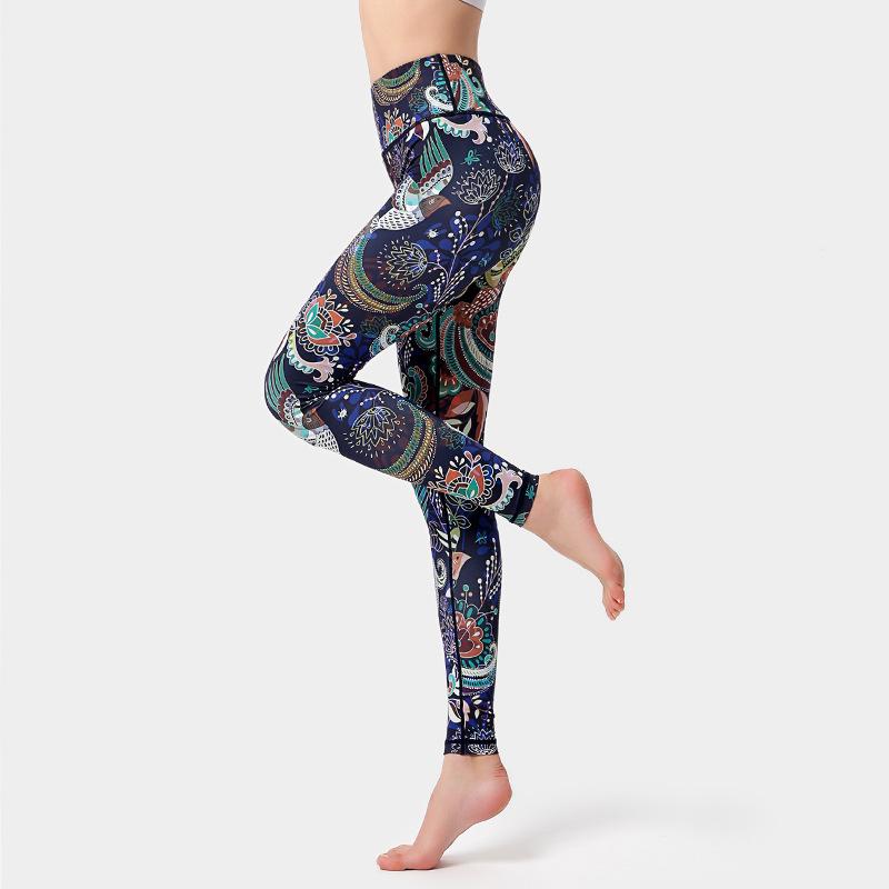 New Print Yoga Leggings for Women High-Waisted Butt-Lifting Sports Tights Fitness Base Layer Dance Workout Leggings