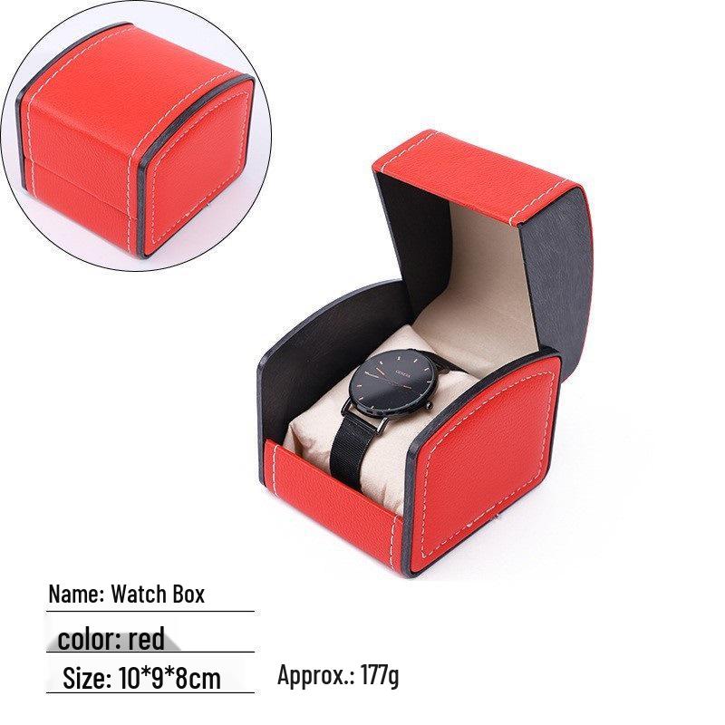 Frosted PU Flip-Top Watch and Jewelry Storage Box