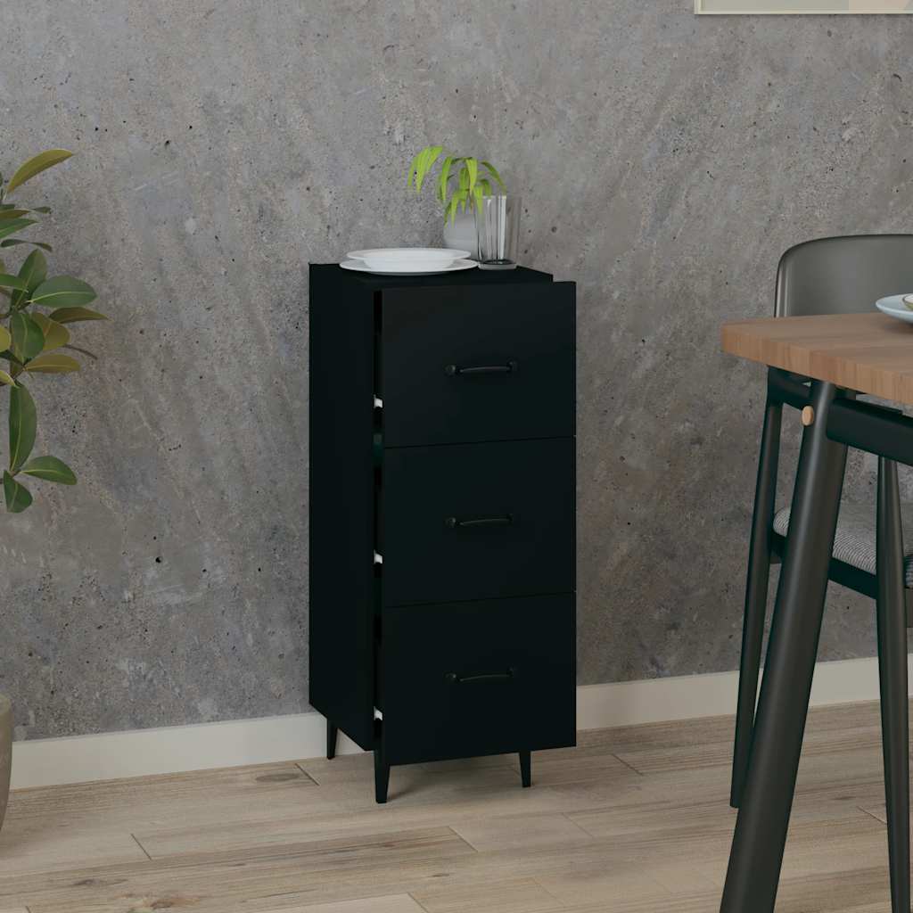 Sideboard Black 34.5 x 34 x 90 cm Particleboard