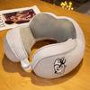 Cuscino da Viaggio a Forma di U Winnie the Pooh con Imbottitura in Poliestere per Supporto in Auto e Ufficio