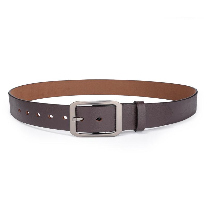 Retro Men'S Leather Casual Pin Buckle Cowhide Belt Simple E-Commerce Belt Belt Men'S Casual Versatile Belt