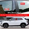 6Pcs Car Pillar Posts for Hyundai Creta Ix25 2020 2021 2022 2023 Glossy Black Door Window Trim Stickers Styling Accessories