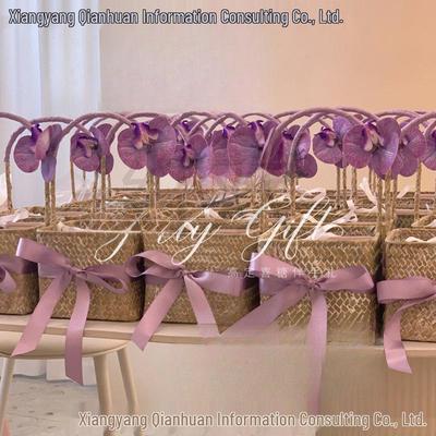 Elegante handgewebte Gastgeschenk-Box für Brautjungfern - Premium-Süßigkeitenkorb, hochwertiges Geschenk für Hochzeiten und Bankette