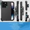 3 IN 1 Heavy Duty Armor Stand Case für IPhone 16 Pro MAX 14 13 12 11 15 XS MAX XR X XS SE 6 7 8 Plus Gürtelclip Otter Case Box Militärhalter Abdeckung