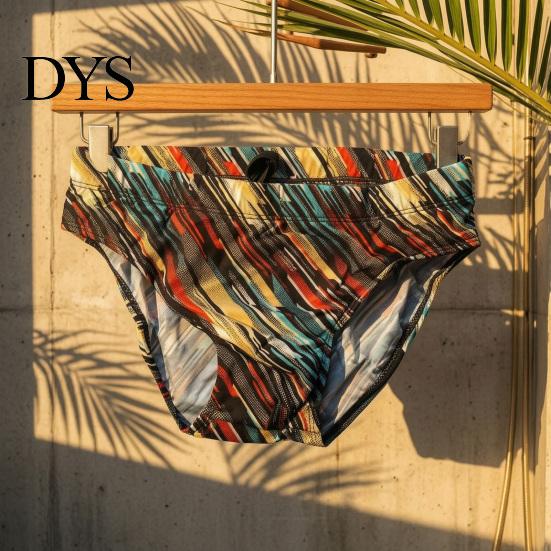 Men Swim Shorts Swimming Trunks Mid-rise Multi Printing Design Quick Swimwear Drying Breathable Briefs Sun-Resistant