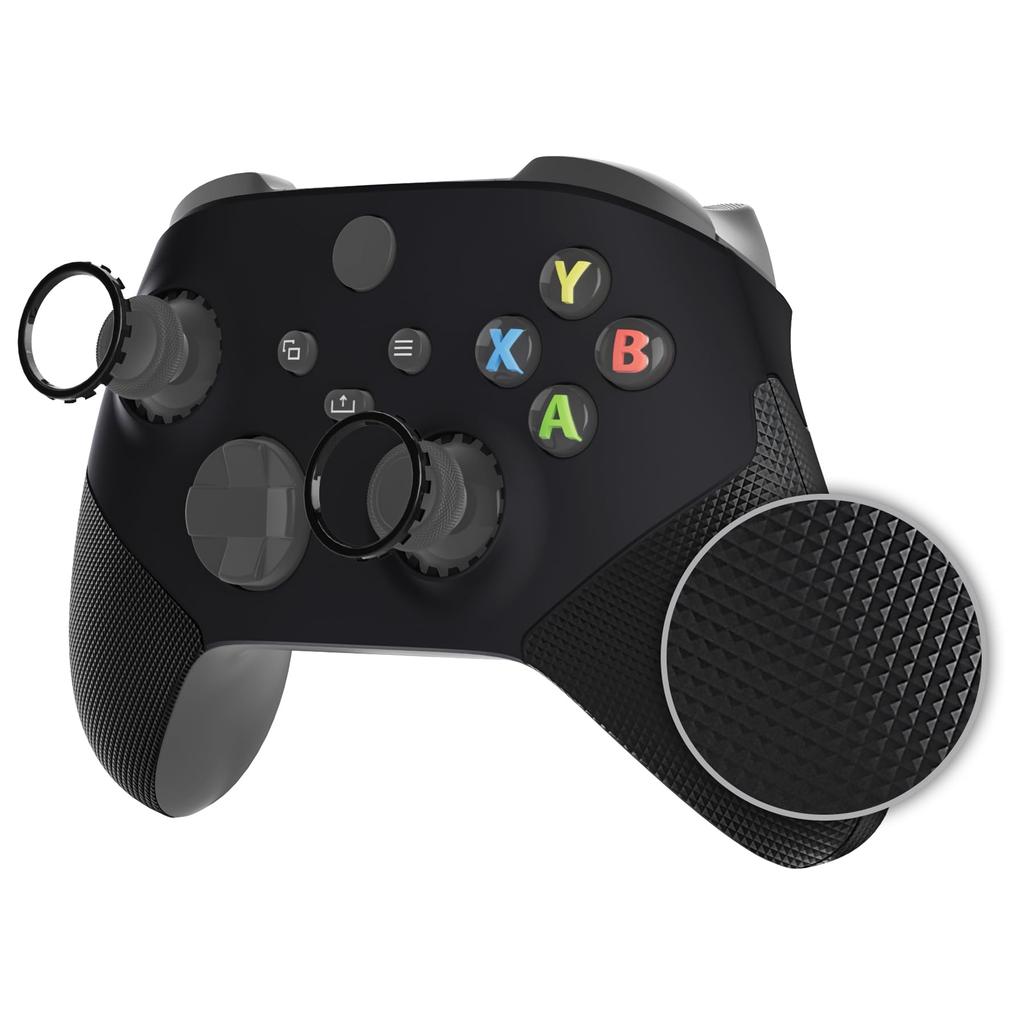 eXtremeRate Redesigned Grip Handle Faceplate for Xbox Core ASR Version Performance Rubberized Side Rail Grip Shell for Xbox Series X S Controllers