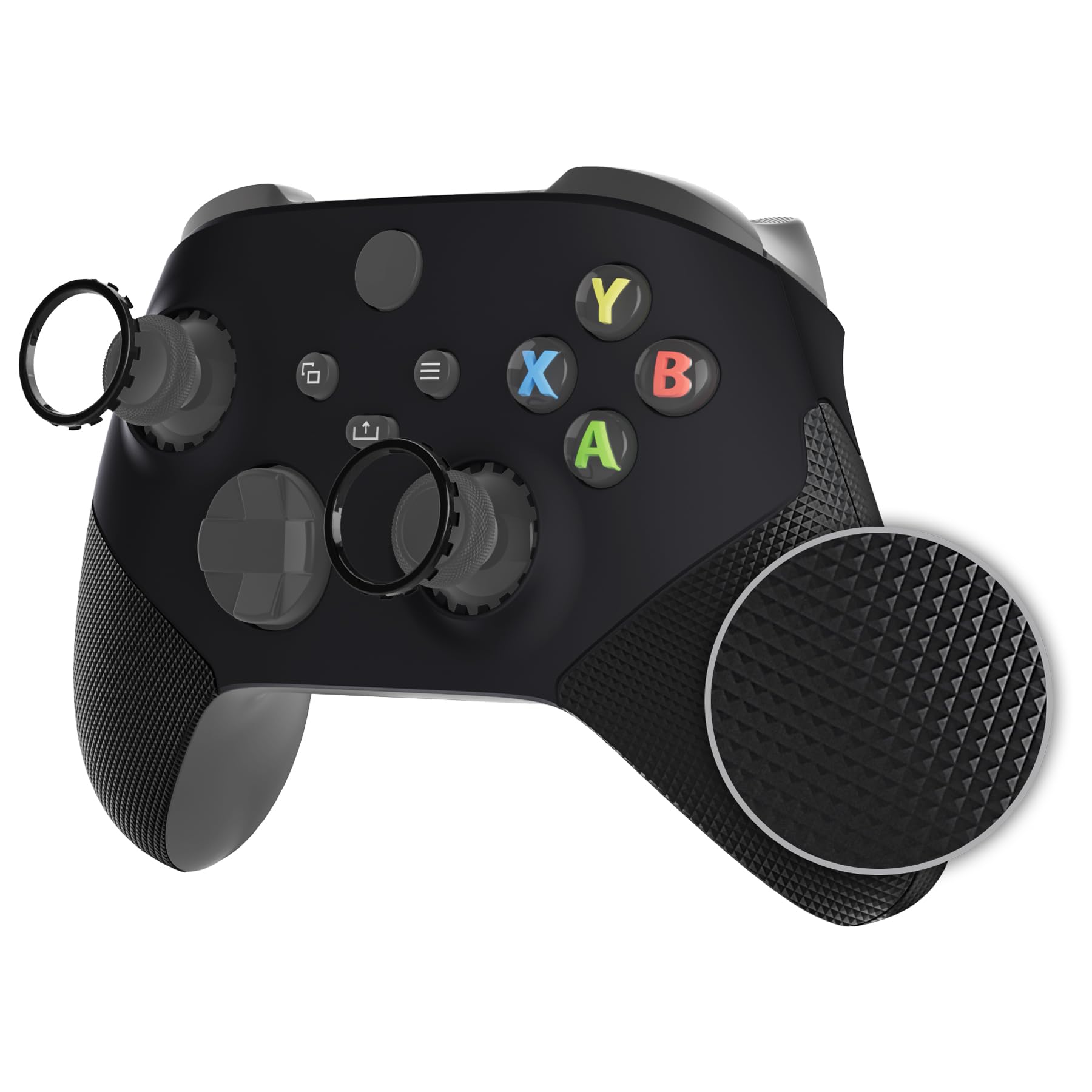 

eXtremeRate Redesigned Grip Handle Faceplate for Xbox Core ASR Version Performance Rubberized Side Rail Grip Shell for Xbox Series X S Controllers чорний