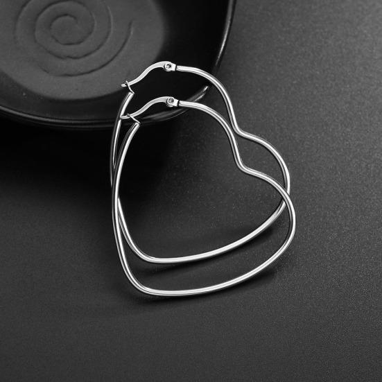 All-match Club Pub Prom Jóias Exageradas Mulheres Grandes Brincos de Argola de Coração de Amor