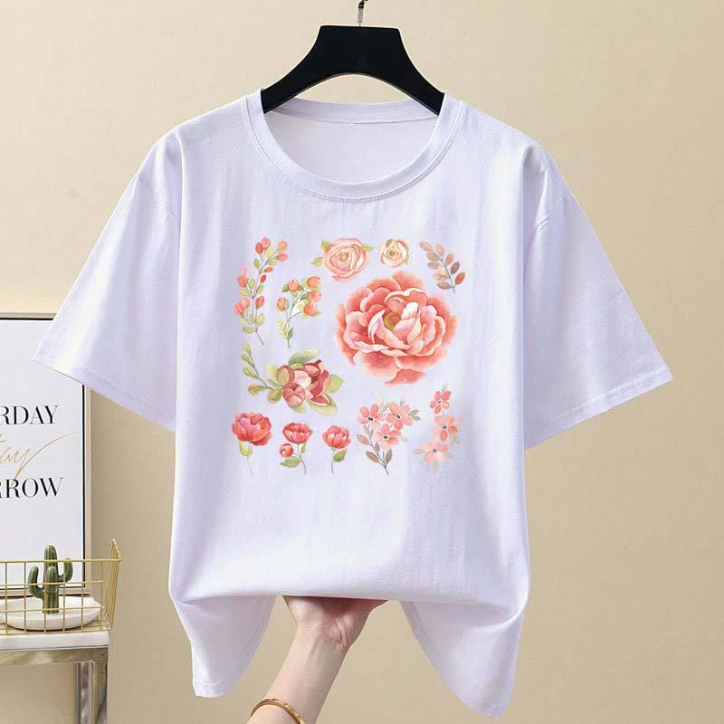Distintivi di fiori Trasferisci trasferimenti di calore per fai da te T-shirt Adesivi per abbigliamento ecologici lavabili Toppe a strisce Bastoncini termici