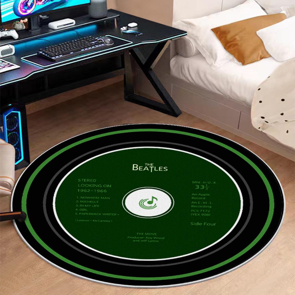

Retro Video Game Print Circular Rug Fun Living Room Carpet Bedroom Floor Mat Surface Perfect for Game Lovers Swivel Chair Mat 40X40cm