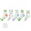 1-15 Years Children 5 Pairs Socks Spring and Summer Thin Mesh Crew Socks