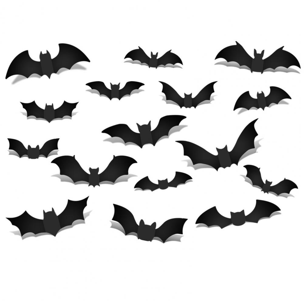 Kratzfeste Fledermaus-Aufkleber Fledermaus-Aufkleber Halloween LED Fledermaus Wandaufkleber Set 3D Dekorative Fensteraufkleber Hängend Leuchtend für Schlafzimmer