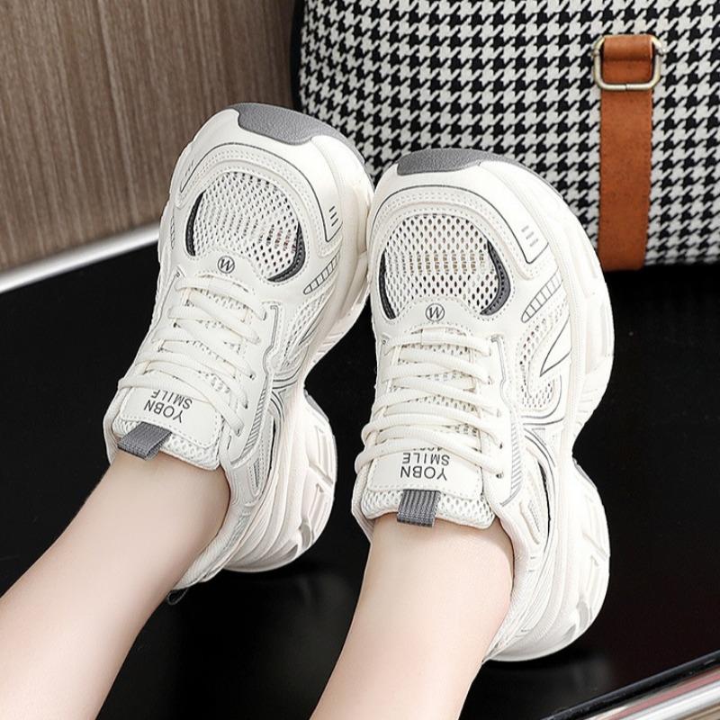 Brand Luxury Women's Chunky Casual Sneakers Spring Trend Mesh Breathable Women Vulcanized Shoes Ola Dad's Shoes Fitness Trainers