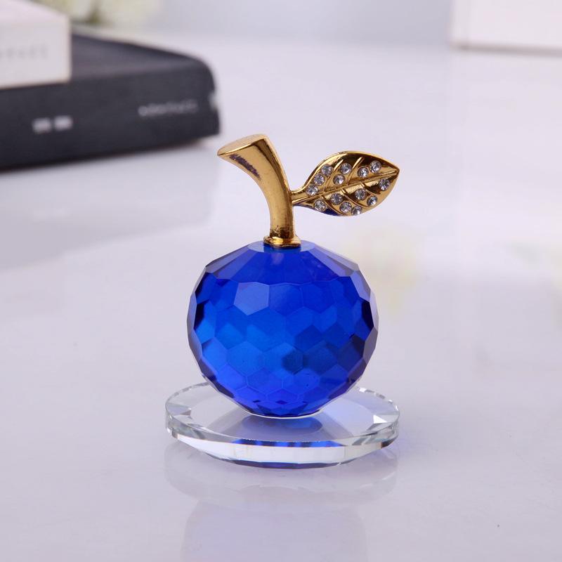 Crystal Apple Christmas Eve Craft Souvenirs Gifts Counter Decoration Ornaments for Home Decorations