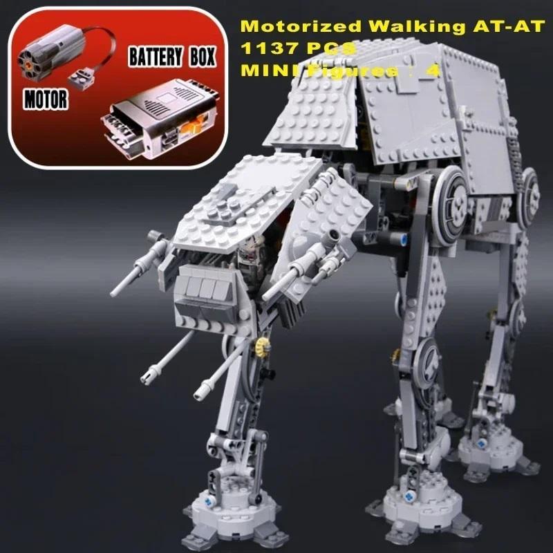 3 Arten Space War AT-AT All-Terrain gepanzerter Walker Transportroboter Bausteine mit motorisierten Bausteinen Spielzeug Geschenke