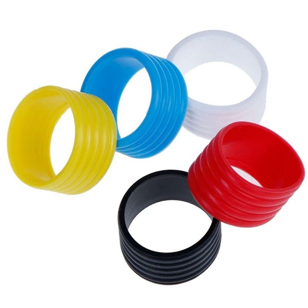 4 Pcs Silicone Rubber Tennis Racket Grip Stretchy Racket Handle Rubber Ring  Tennis Racket