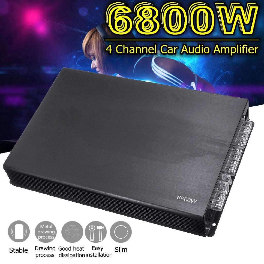 6800W 4 Channel Auto Audio Power Amplifier for car Stereo Amp Car Audio Amplifier 34x22x5cm
