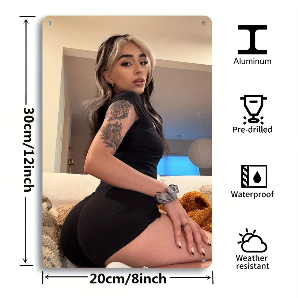 EverRich Floral Metal Wall Sign 8x12 Inch Modern Home Decor for Bedroom Living Room Office