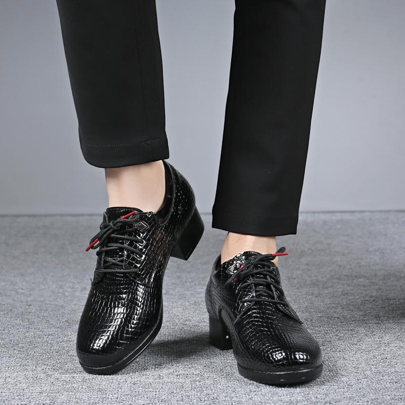New men's leather Latin dance shoes men's square dance shoes adult modern dance shoes soft-soled ballroom dance shoes dance