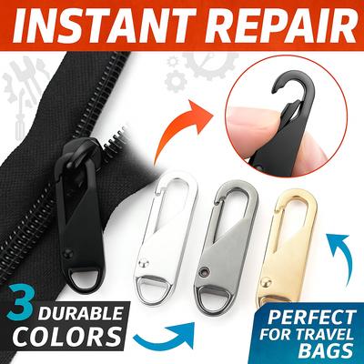 Reißverschlussschieber, sofortiger Reißverschluss-Reparatursatz, Ersatz für kaputte Schnalle, Reisetasche, Koffer, Reißverschlusskopf, DIY, Nähen, Basteln