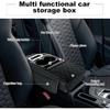 5-in-1 Arm Rest Cover Universal Armrest Storage Box Upgrade Memory Foam Console Cover with Cup for Car Phone Tissue Box Holder