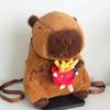 Plush Kawaii Handbags Hamburg Doll Fur Bag Comfortable Capybara Backpack  School