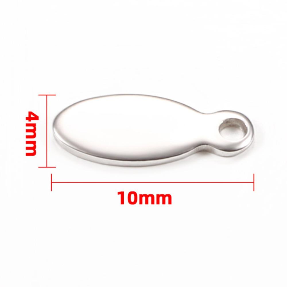 Blank Stainless Steel Tags Oval Oval Charms Jewelry Making Stamping Tags  DIY Jewelry Making