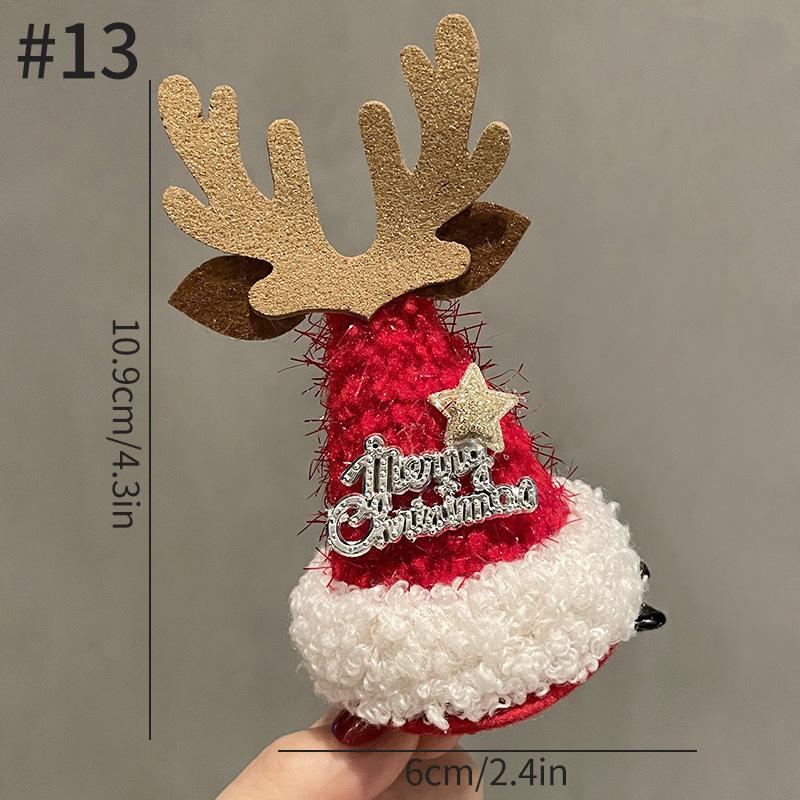 Christmas Hair Clip Christmas Tree Hat Santa Claus Cosplay Headband Xmas Hairband Festival Photograph Props Hair Accessories