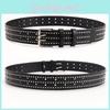 Punk Style Pu Leather Belt For Women With Metal Buckle And Spiked Details For Casual Outfits